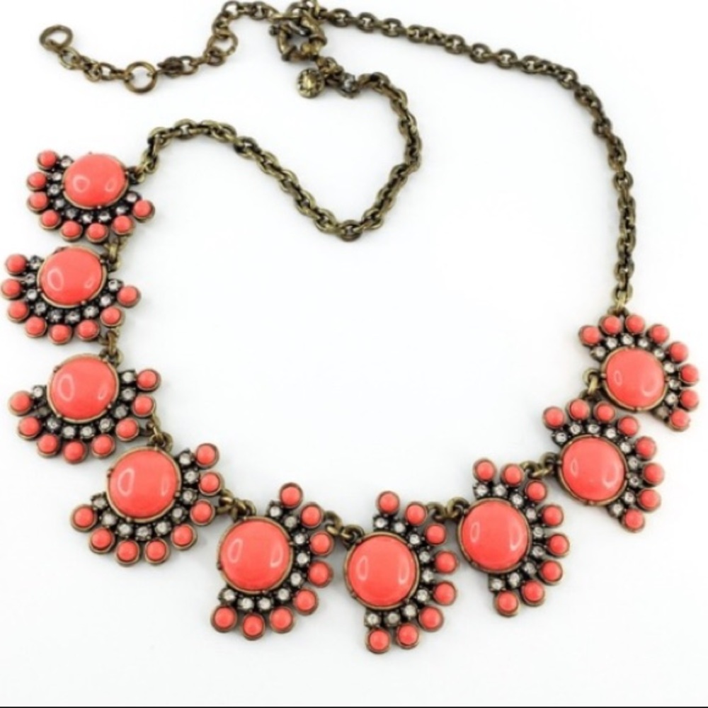 J Crew Jewelry// Statement Necklace Orange Pop Color